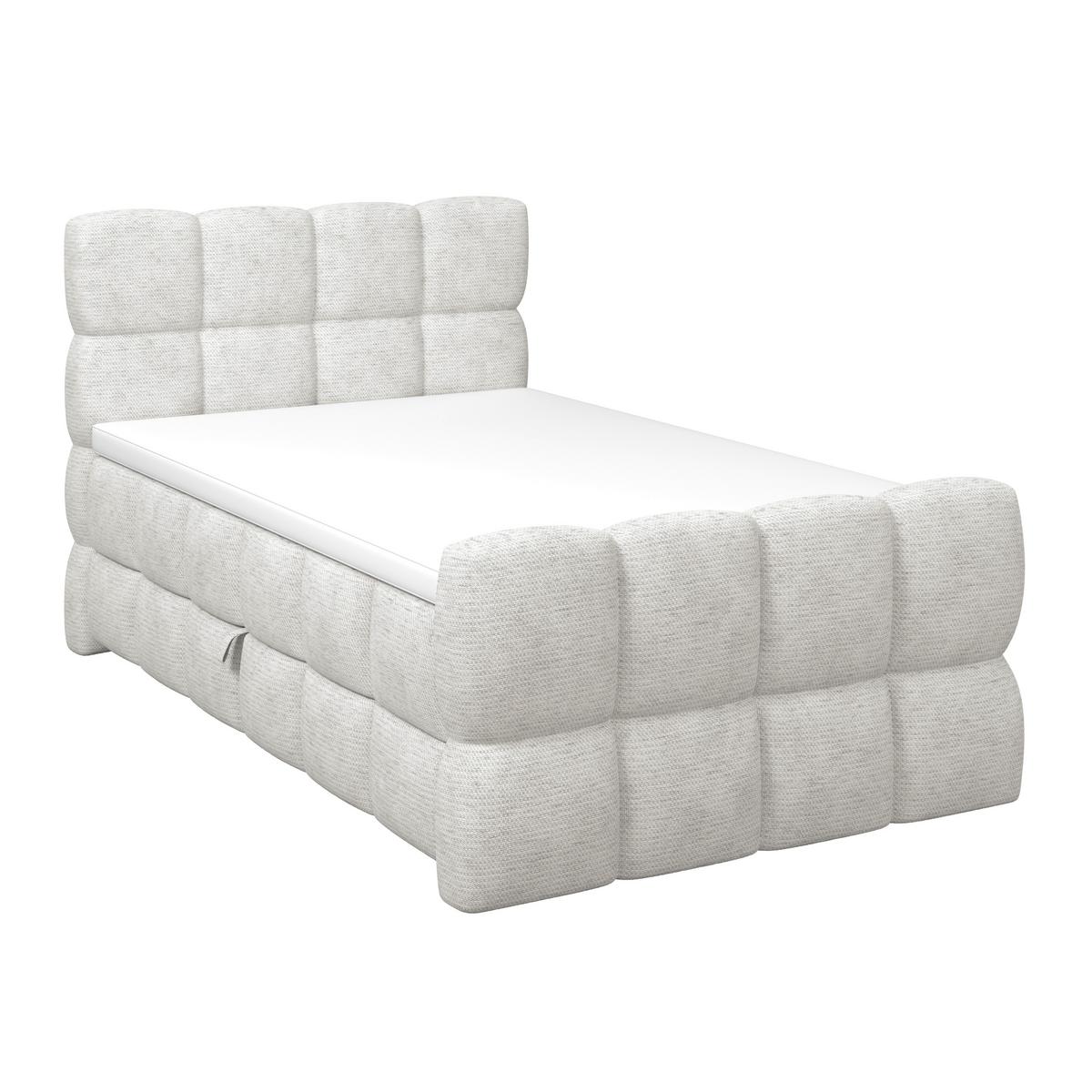 Postelja Boxspring Brisbane, Krem Barva, 140x220 - črna/krem barve, Trend, kovina/umetna masa (140/220cm) - Premium Living