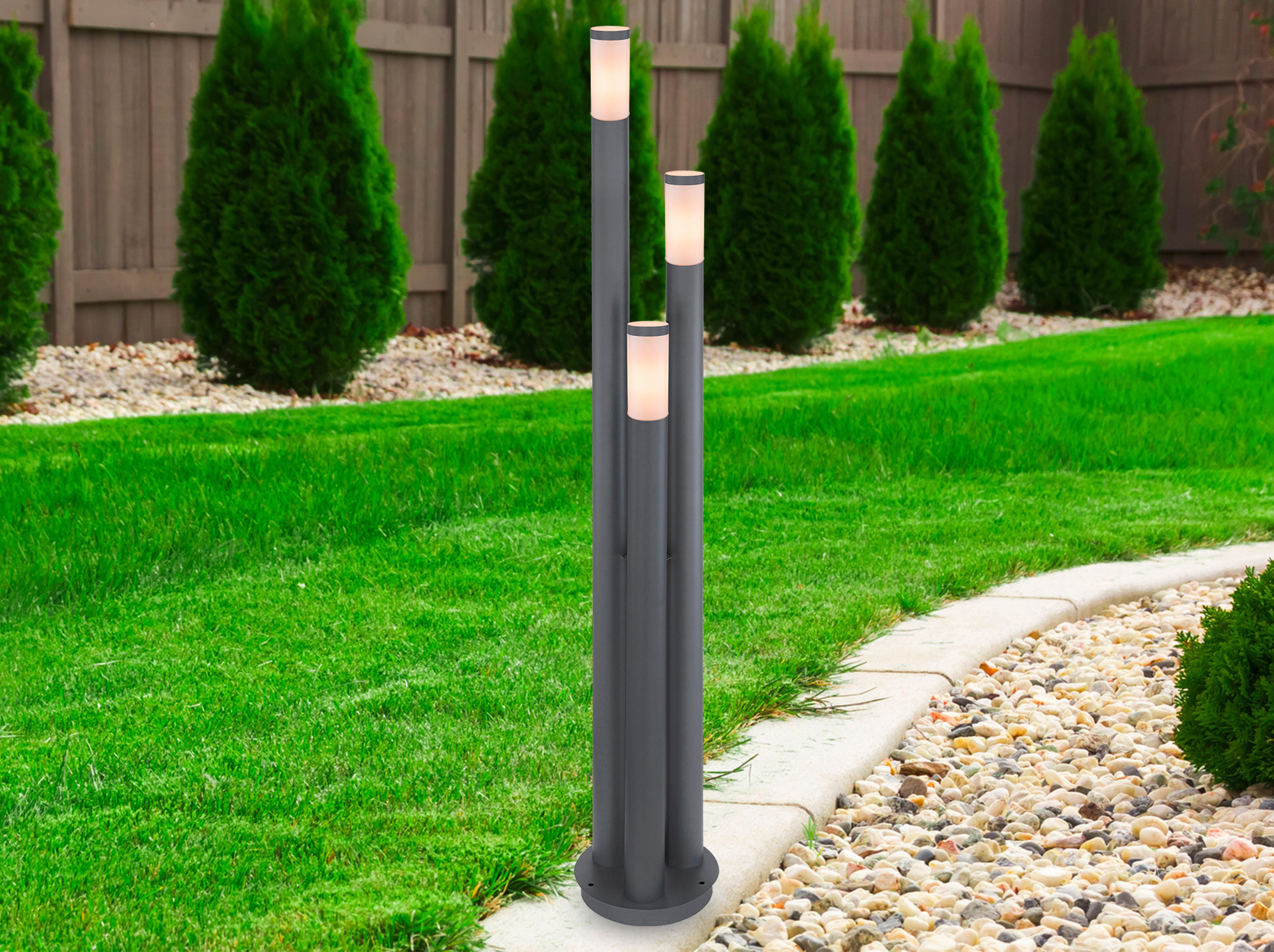 Zunanja Svetilka Boston, 60 W - opal/antracit, Basics, kovina/umetna masa (28/170cm) - Globo