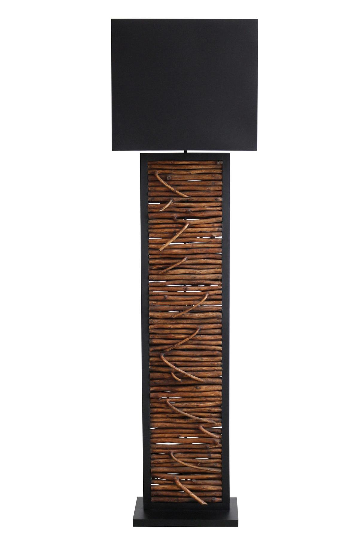 Stoječa Svetilka Driftwood - zlate barve/črna, Design, kovina/tekstil (35/163/20cm) - P & B