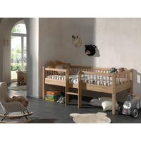 Spielbett Forrest Eichefarben ca.90x200cm Echtholz - Eichefarben/Naturfarben, MODERN, Holz (90/200cm) - Vipack