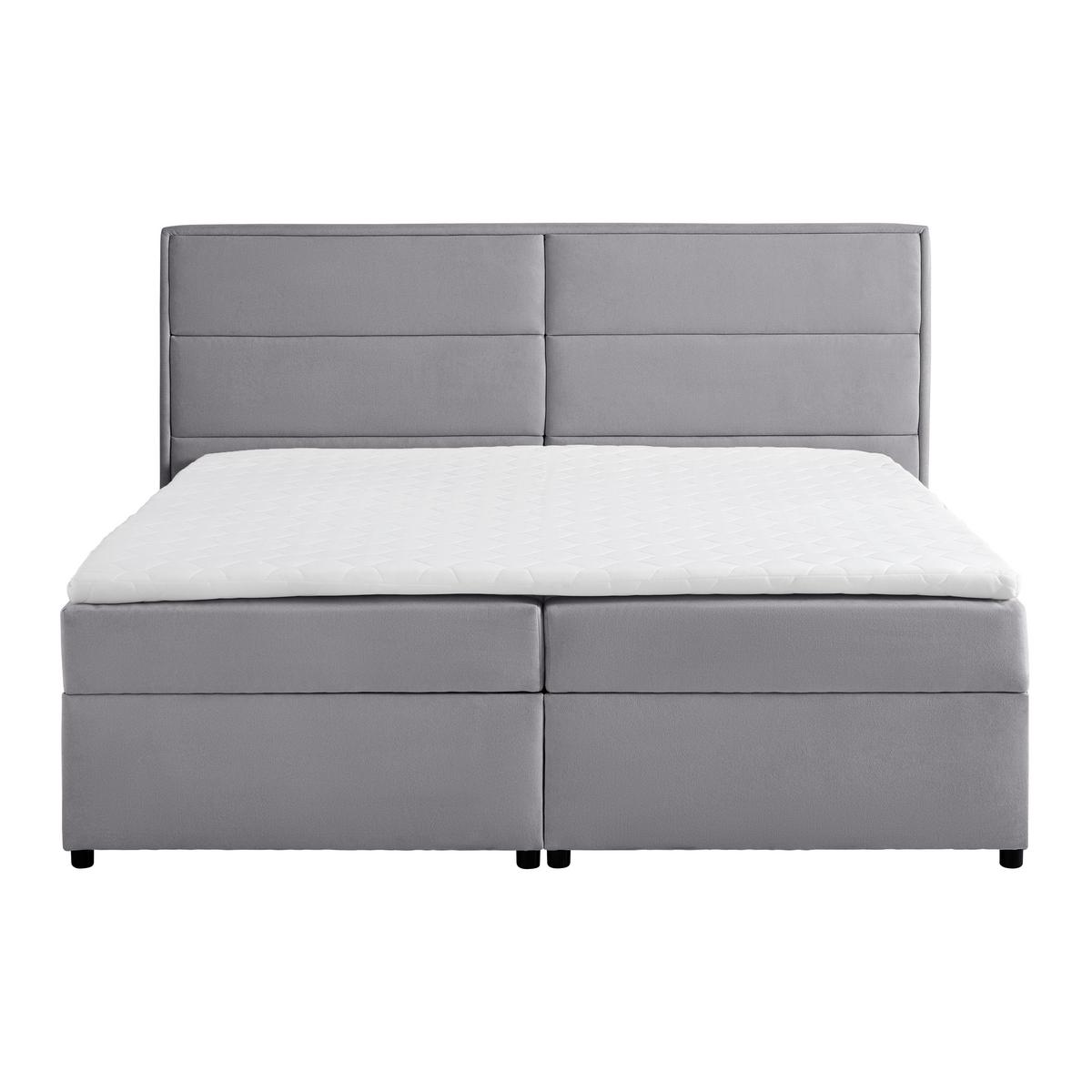 Box Krevet Kiara - siva/crna, Moderno, tekstil/drvo (180/200cm) - Bessagi Home