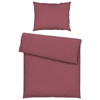 Bettwäsche Stone Washed Uni 160x210cm - Bordeaux, Romantik / Landhaus, Textil (160/210cm) - Modern Living