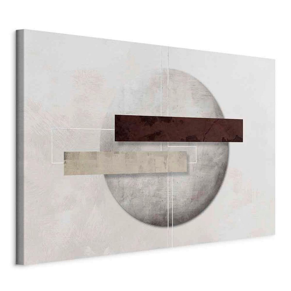 Slika Na Platnu Geometric Decay - sivobež/rjava, Basics, tekstil/les (120/80/1,2cm) - artgeist