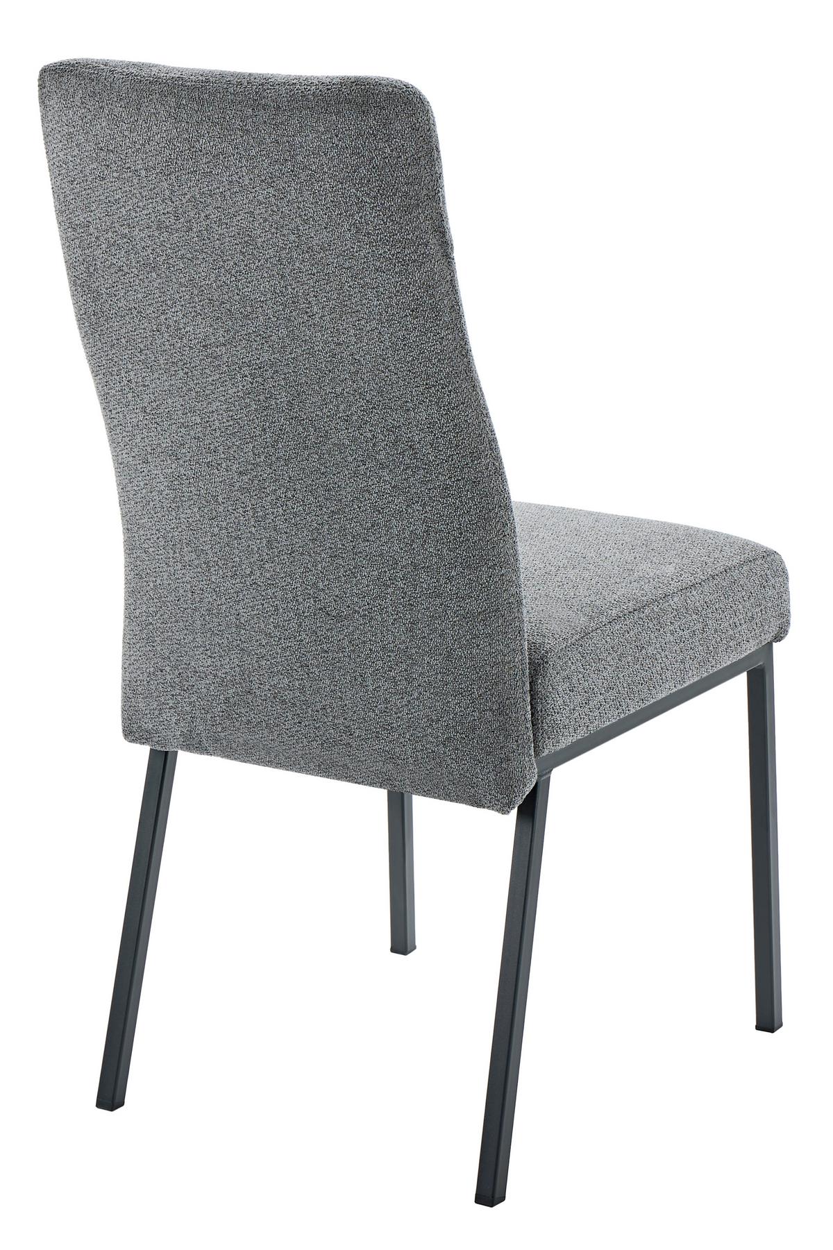 STUHL-SET CATANIA I S 4ER-SET - Anthrazit/Schwarz, MODERN, Textil/Metall (44/95/63,5cm) - MID.YOU