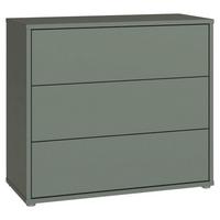 Komoda Alice, Žajbljevo Zelena - srebrne barve/žajbljevo zelena, Trend, umetna masa/leseni material (95/83/42cm) - Carryhome
