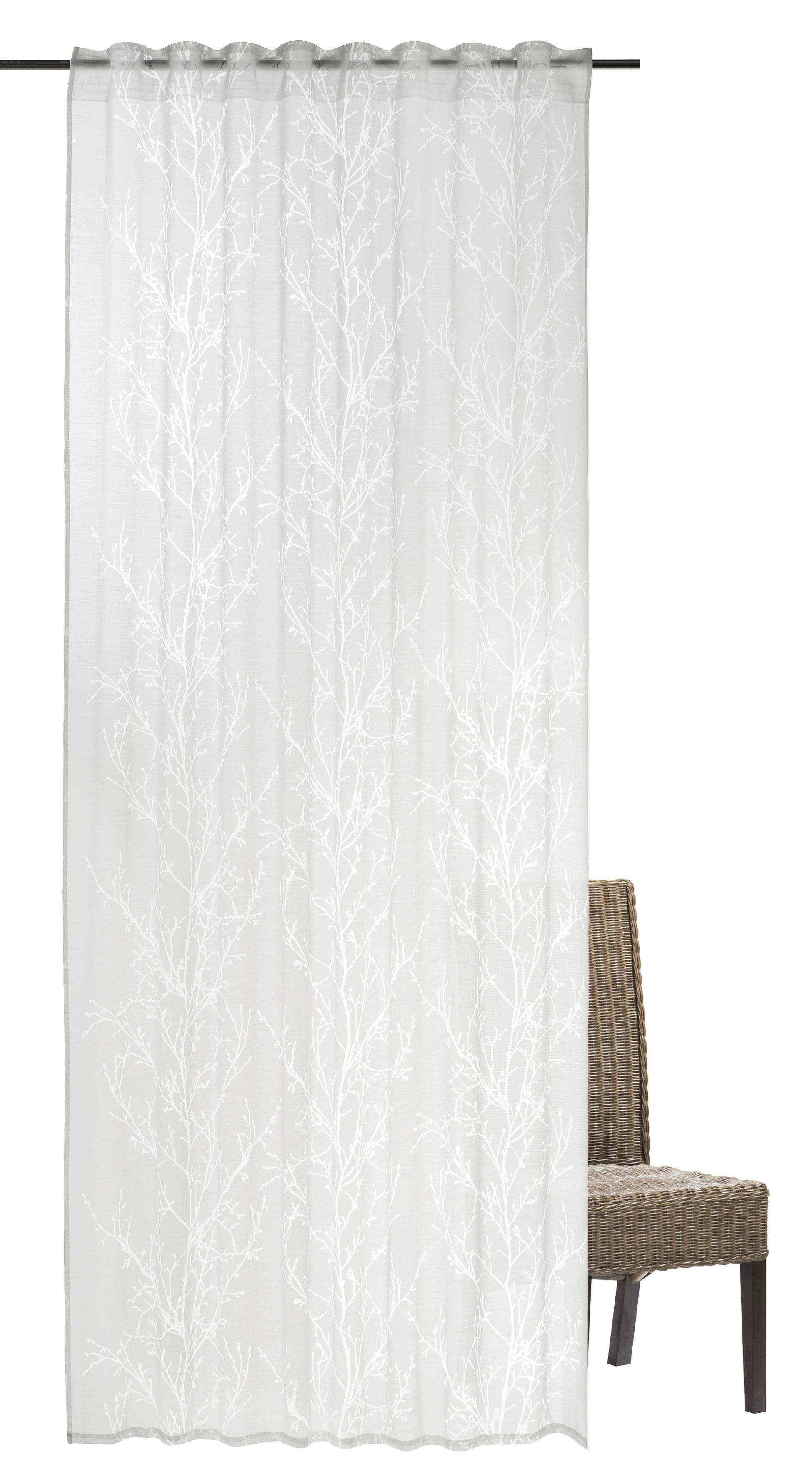 ZASŁONA GOTOWA FD INVERNO 001 2 SZTUKI - biały, Basics, tkanina (140/255cm)