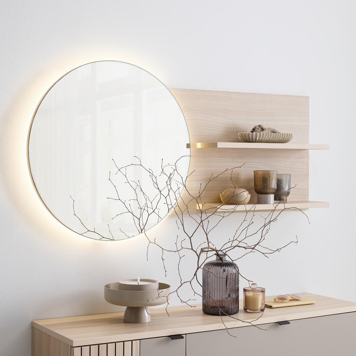 Leuchtspiegel Pisa Eichefarben ca. 133x70x17cm - Eichefarben, MODERN, Holzwerkstoff (133/70/17cm) - Mömax