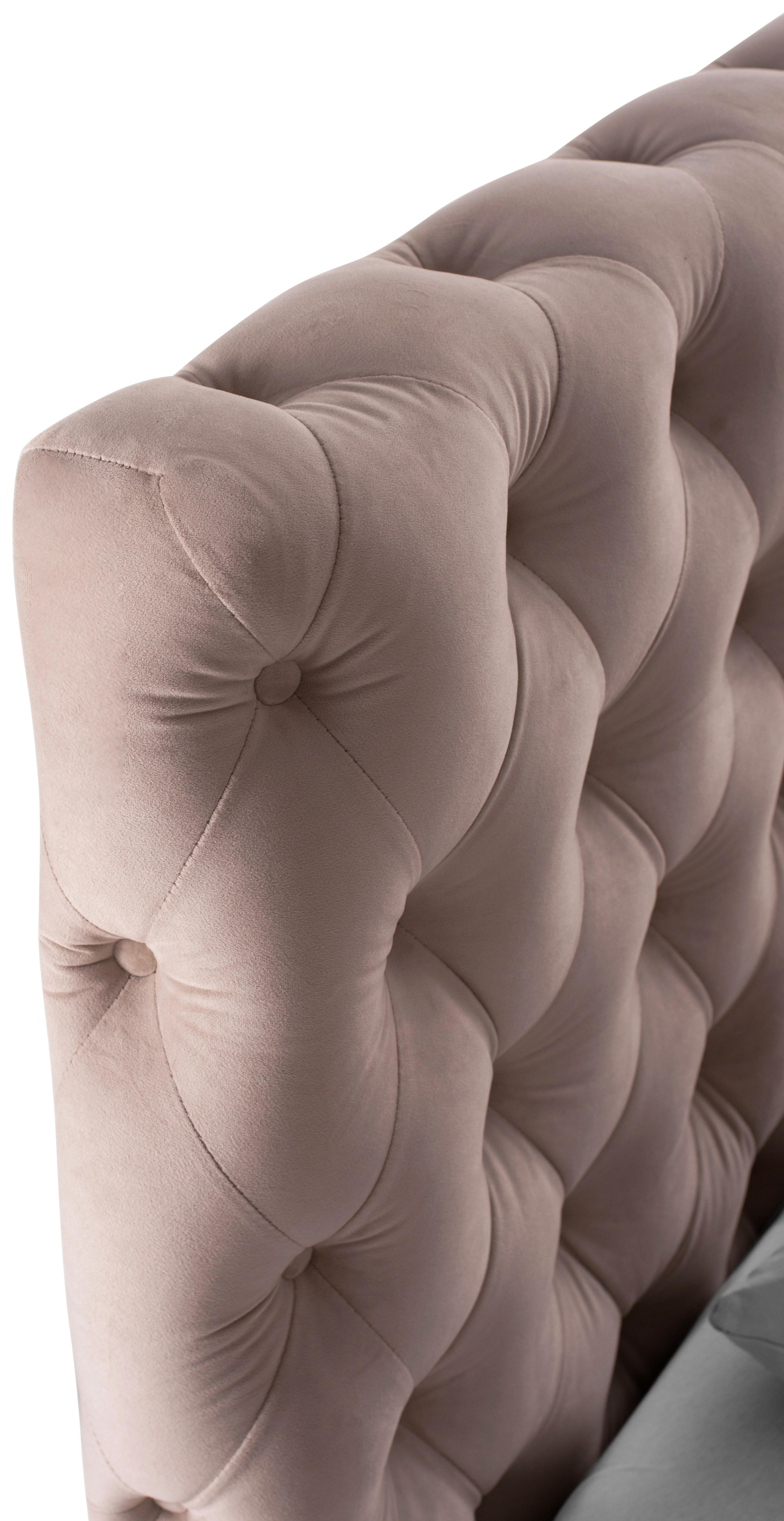STOPPAD SÄNG KATAR -EXKLUSIV- - svart/syrén, Klassisk, textil (140/200cm) - Mömax