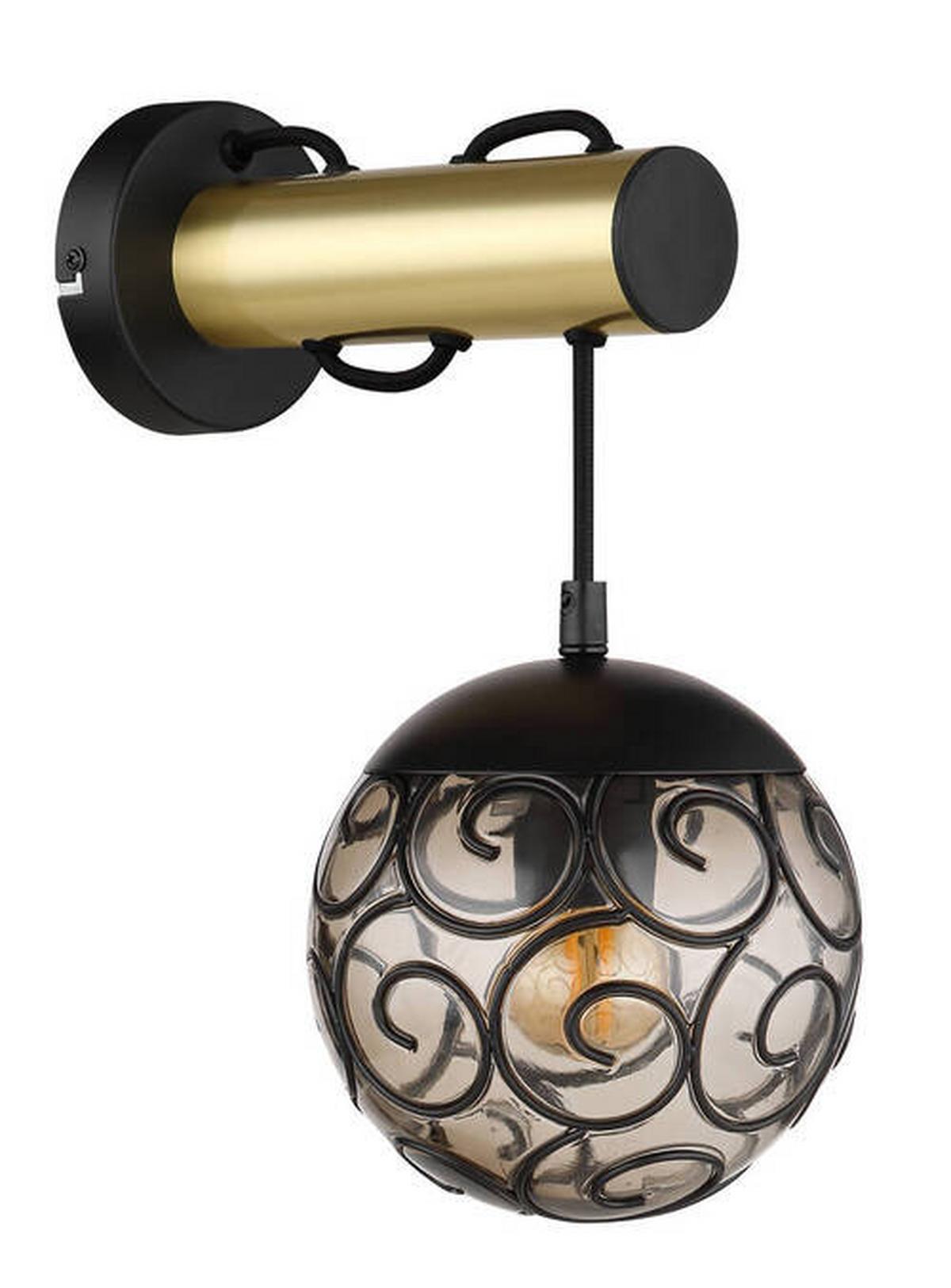 Stenska Svetilka 15659w - zlate barve/siva, Konvencionalno, kovina/umetna masa (15/24,5/36cm) - Globo