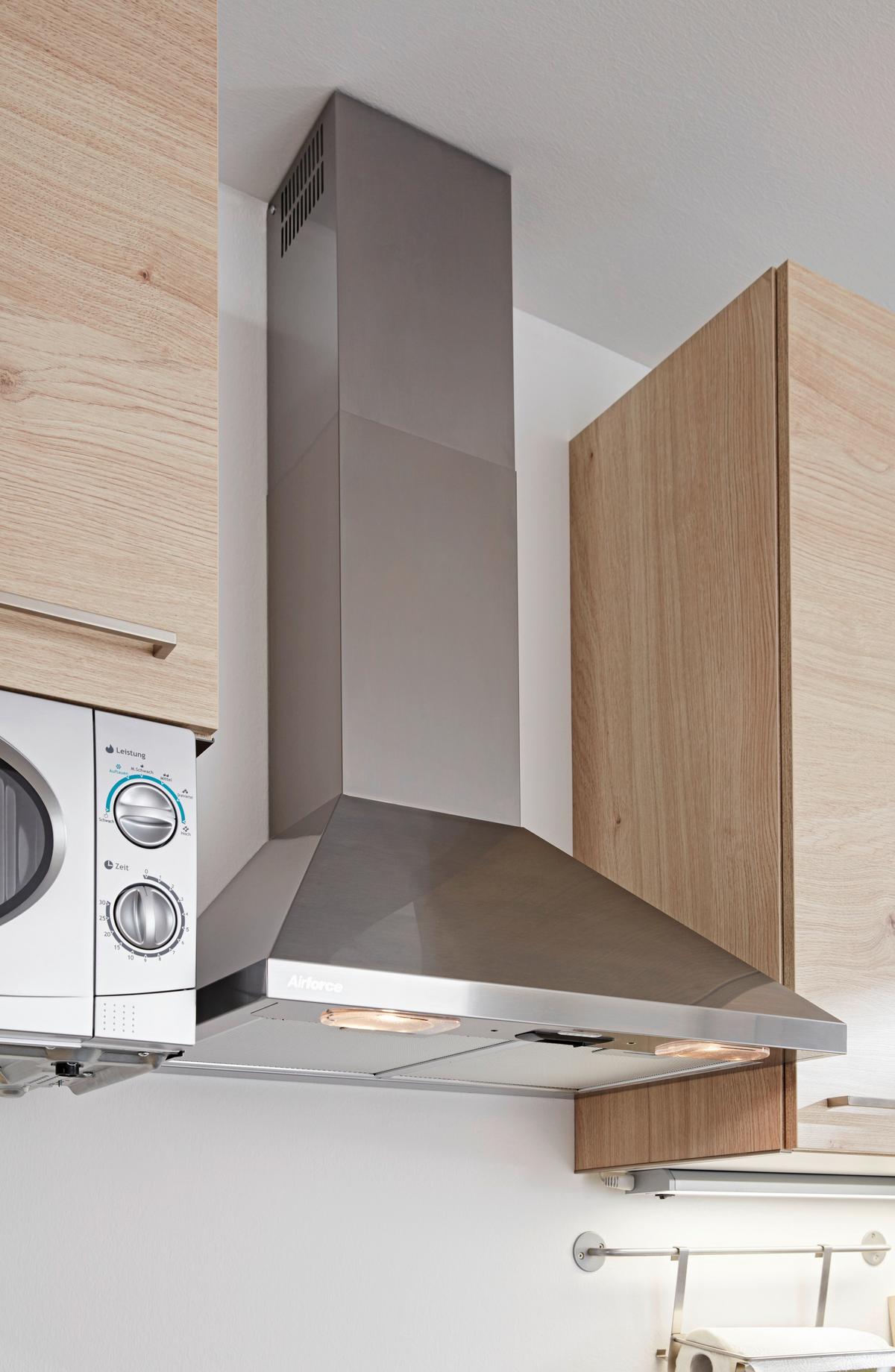 Eckküche inkl. 4 E-Geräte Star/Plan Eichefarben/Magnolie - Eichefarben/Magnolie, MODERN, Holzwerkstoff (280/175cm) - Express-Kuechen