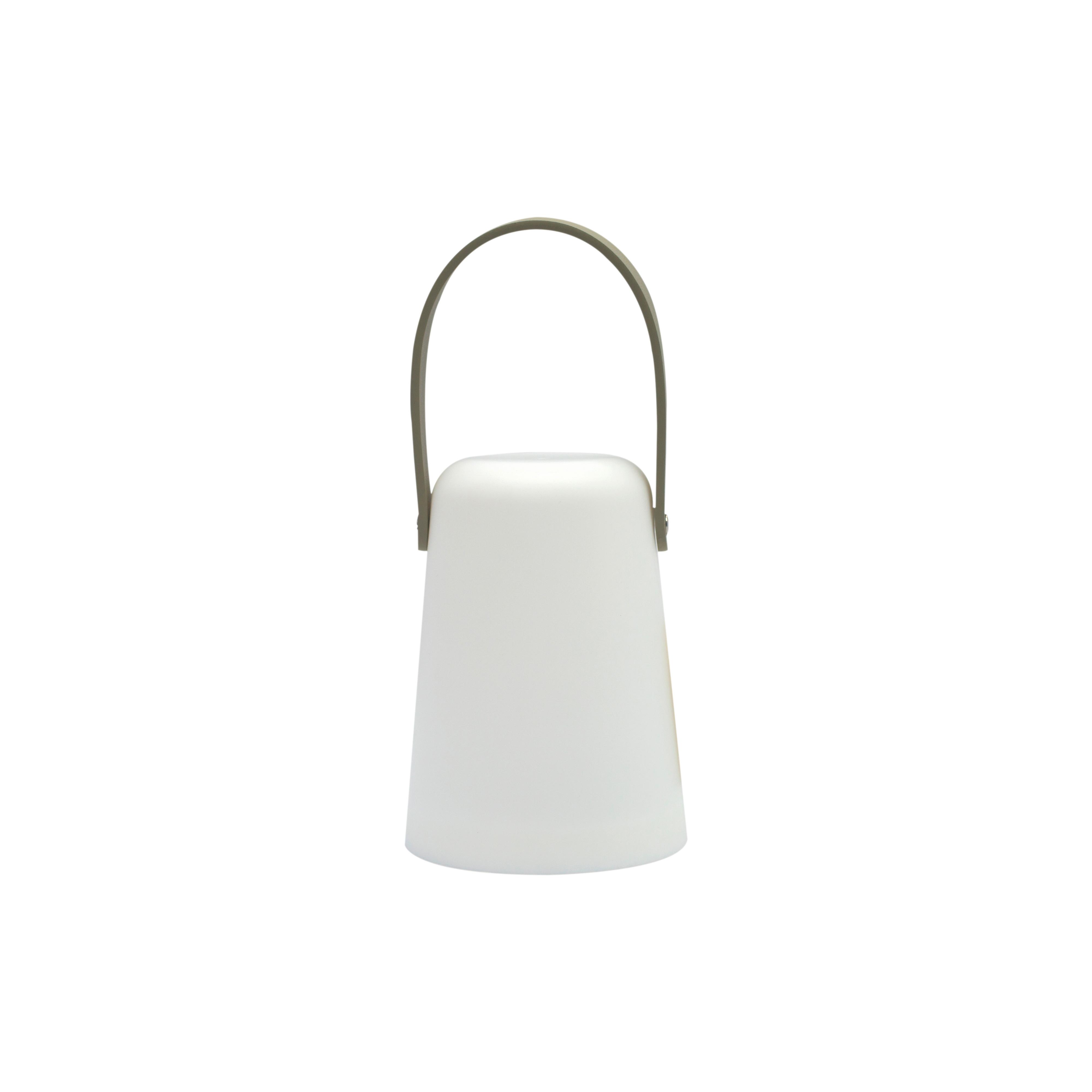 Led-laterna Lydia -Based- - bela, umetna masa (10,5/14cm) - Based