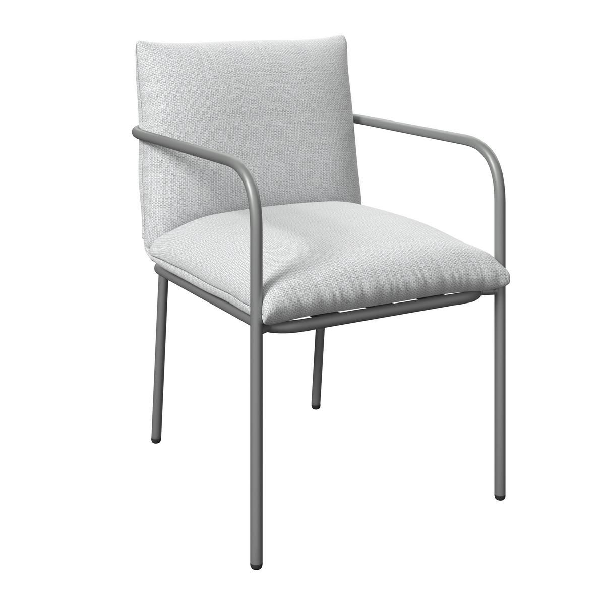 Gartentischgruppe Kanada Creme/Hellgrau - Creme/Hellgrau, MODERN, Glas/Textil