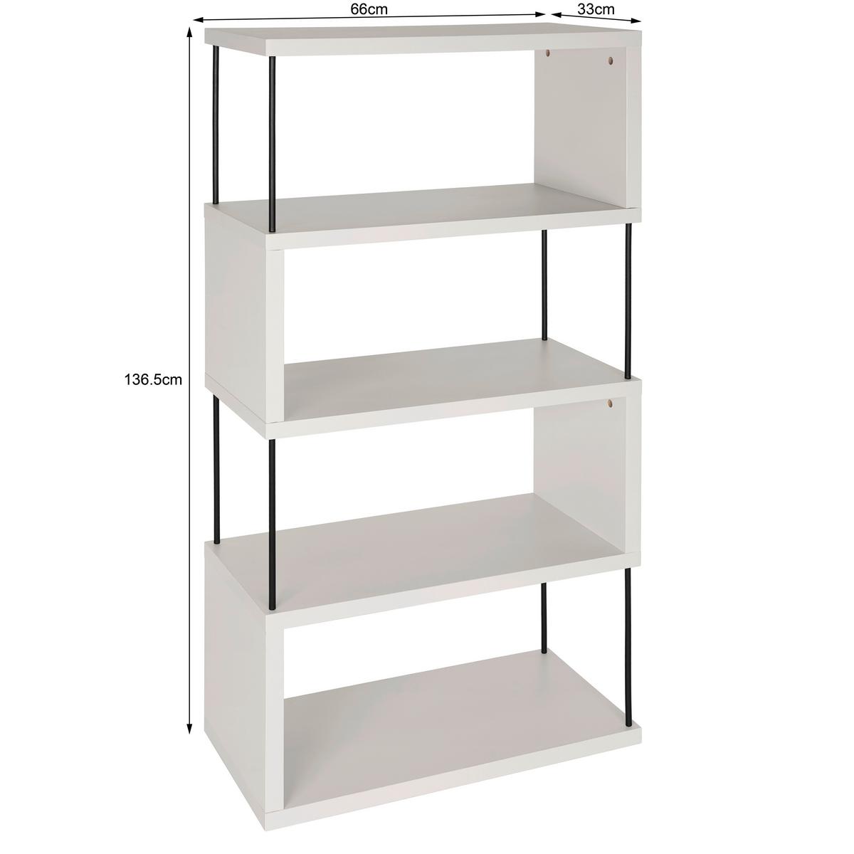 Meran Polica - kašmir/crna, Trend, drvni materijal/metal (66/136,5/35cm) - Modern Living