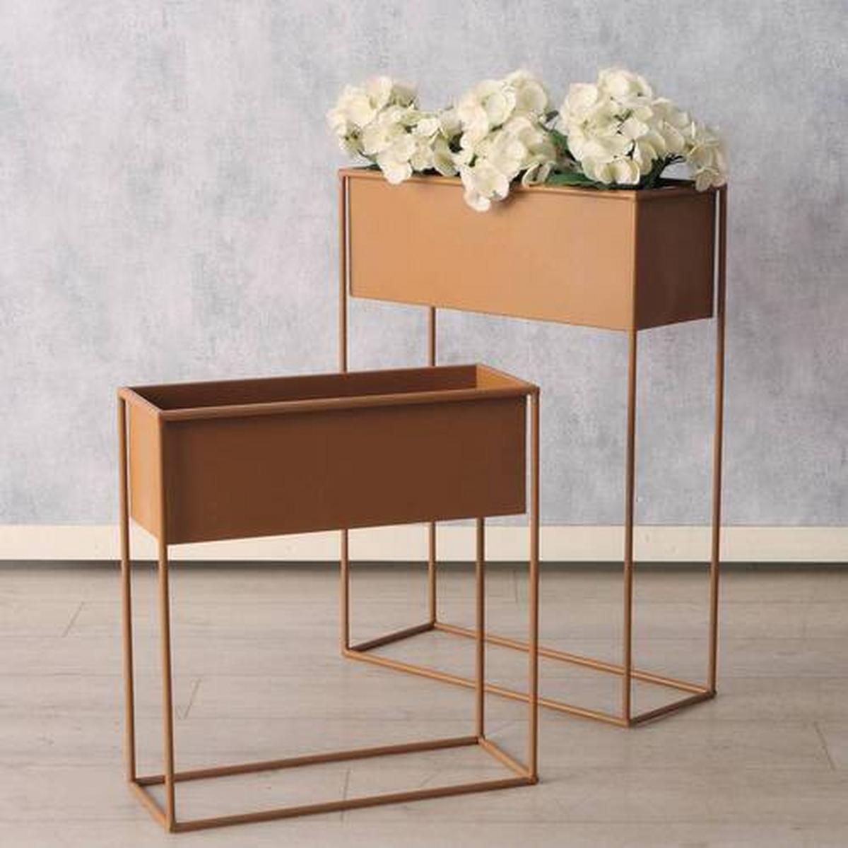 Kaspó Casta - barna, Basics, fém (52/70/20cm) - Modern Living