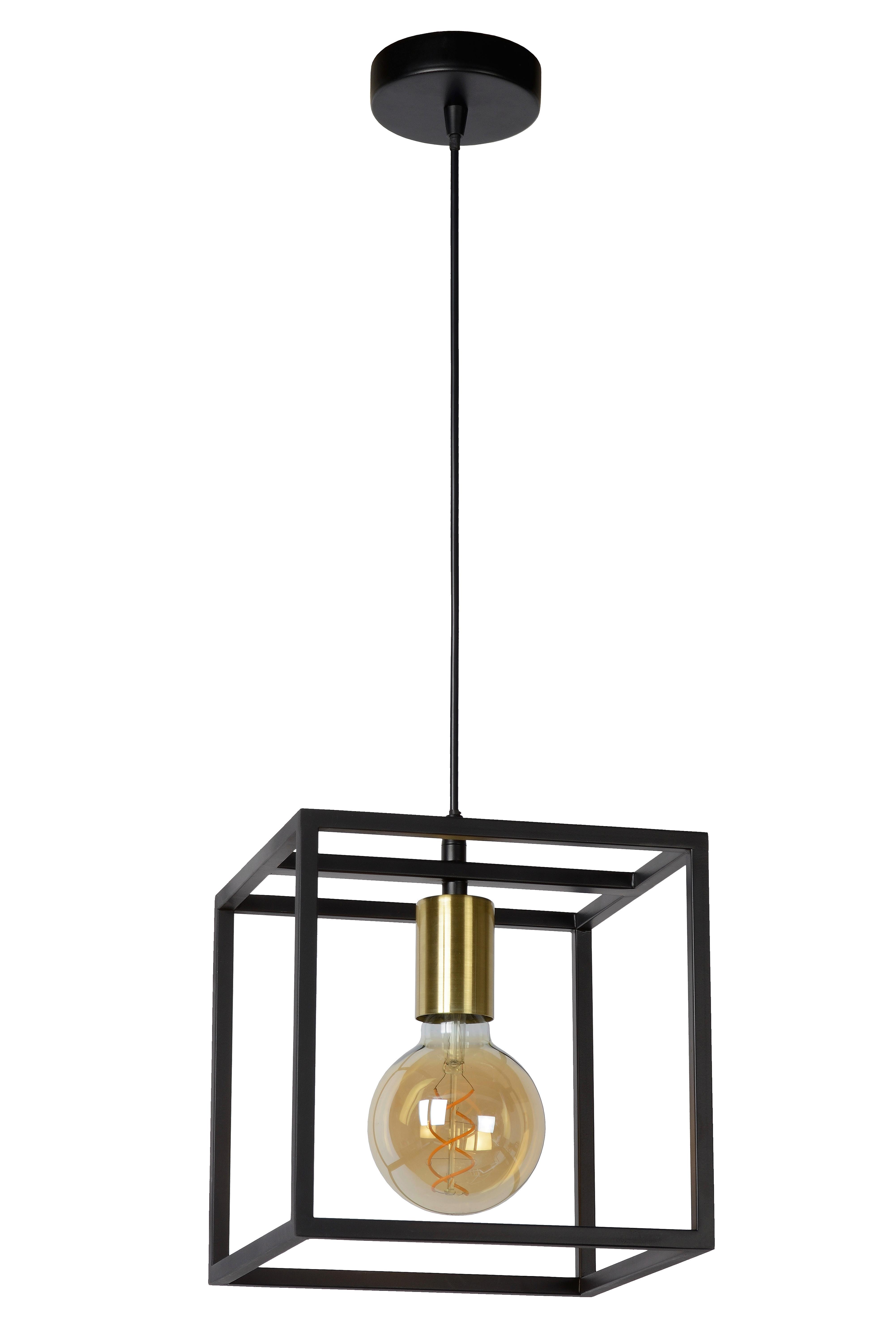 Hängeleuchte 00424/01/30 Ruben - Schwarz, Basics, Metall (22/22/150cm) - Lucide