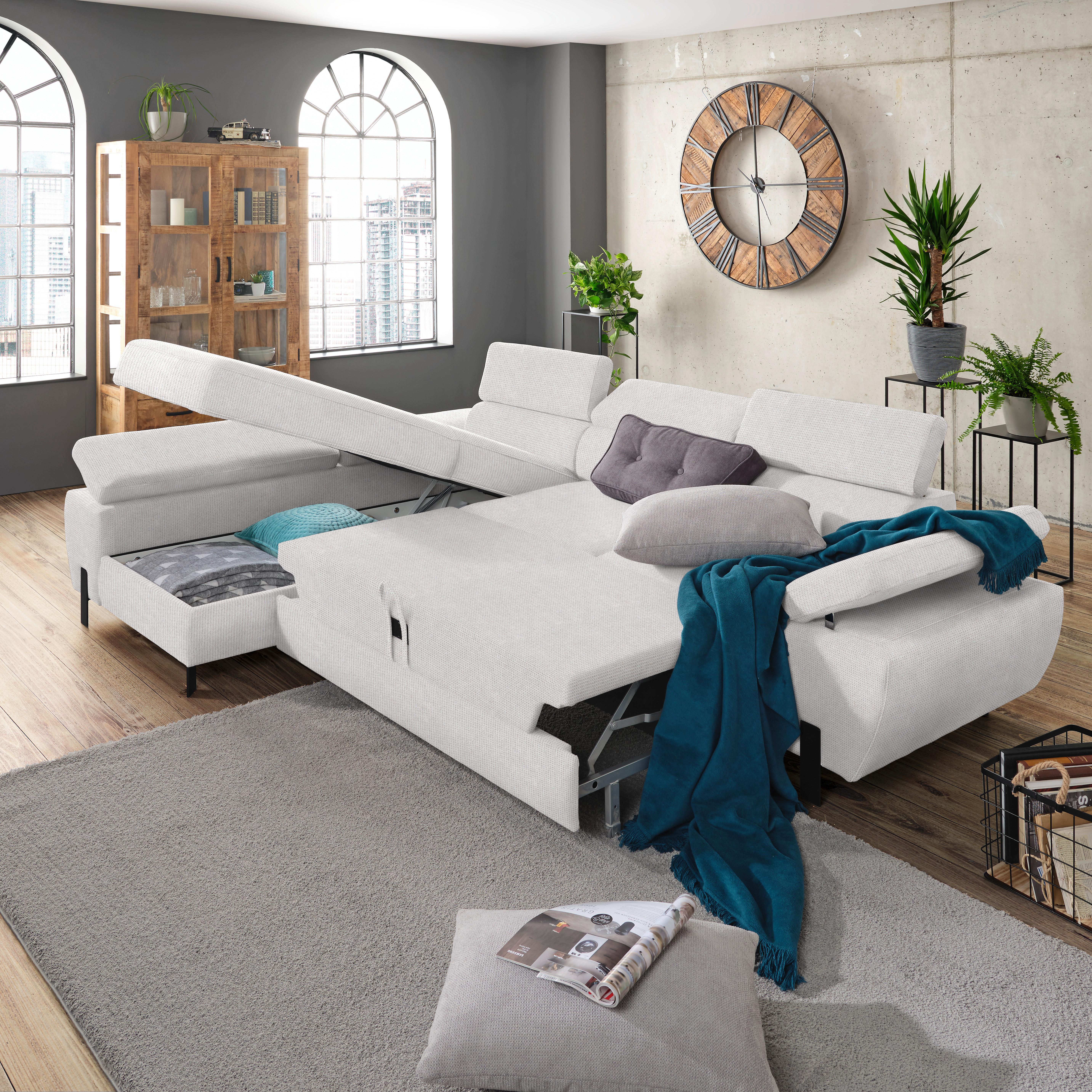 Coltar MOLINA MINI - gri deschis, Modern, textil (93/90/277cm) - Mömax