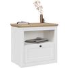 SÄNGBORD KORSIKA -EXKLUSIV- - svart/ekfärgad, Romantik / Lanthus, metall/trämaterial (58/56,1/38cm) - Mömax