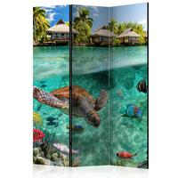 Paravan Under The Water, 3-Delni, Dvostranski - večbarvno, Basics, tekstil/les (135/172/3cm) - artgeist