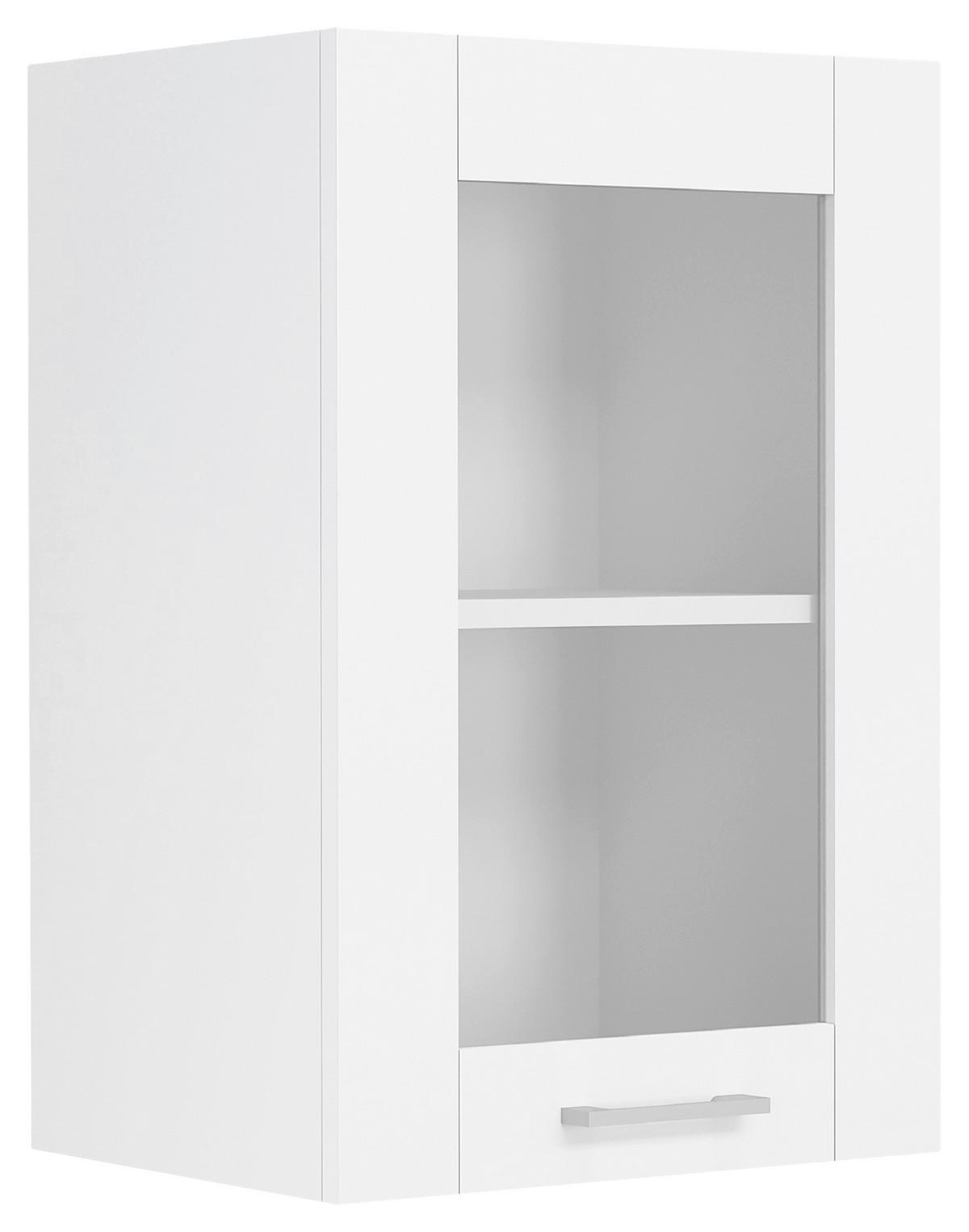 KÜCHENOBERSCHRANK COLURA - Weiss/Silberfarben, Trend, Glas/Holzwerkstoff (40/60/31cm) - MID.YOU