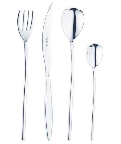 Jedilni Pribor Tulipani, 16-Delni - barve nerjavečega jekla, Basics, kovina (25,5/7/5,3cm) - Pintinox
