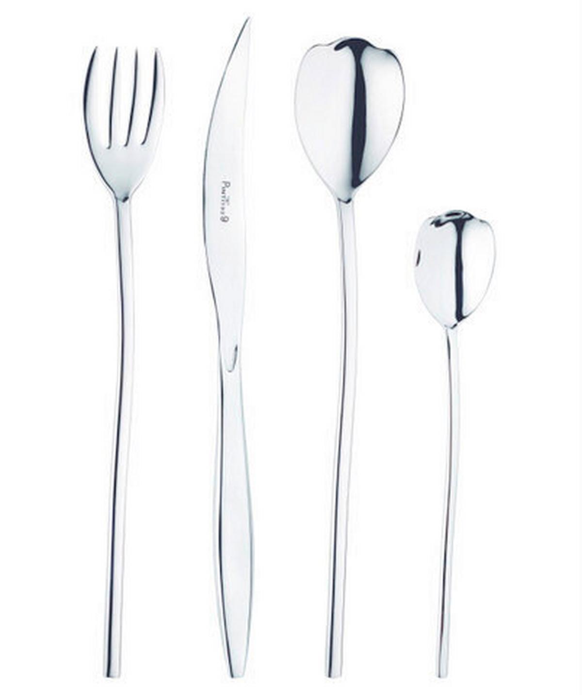 Jedilni Pribor Tulipani, 16-Delni - barve nerjavečega jekla, Basics, kovina (25,5/7/5,3cm) - Pintinox