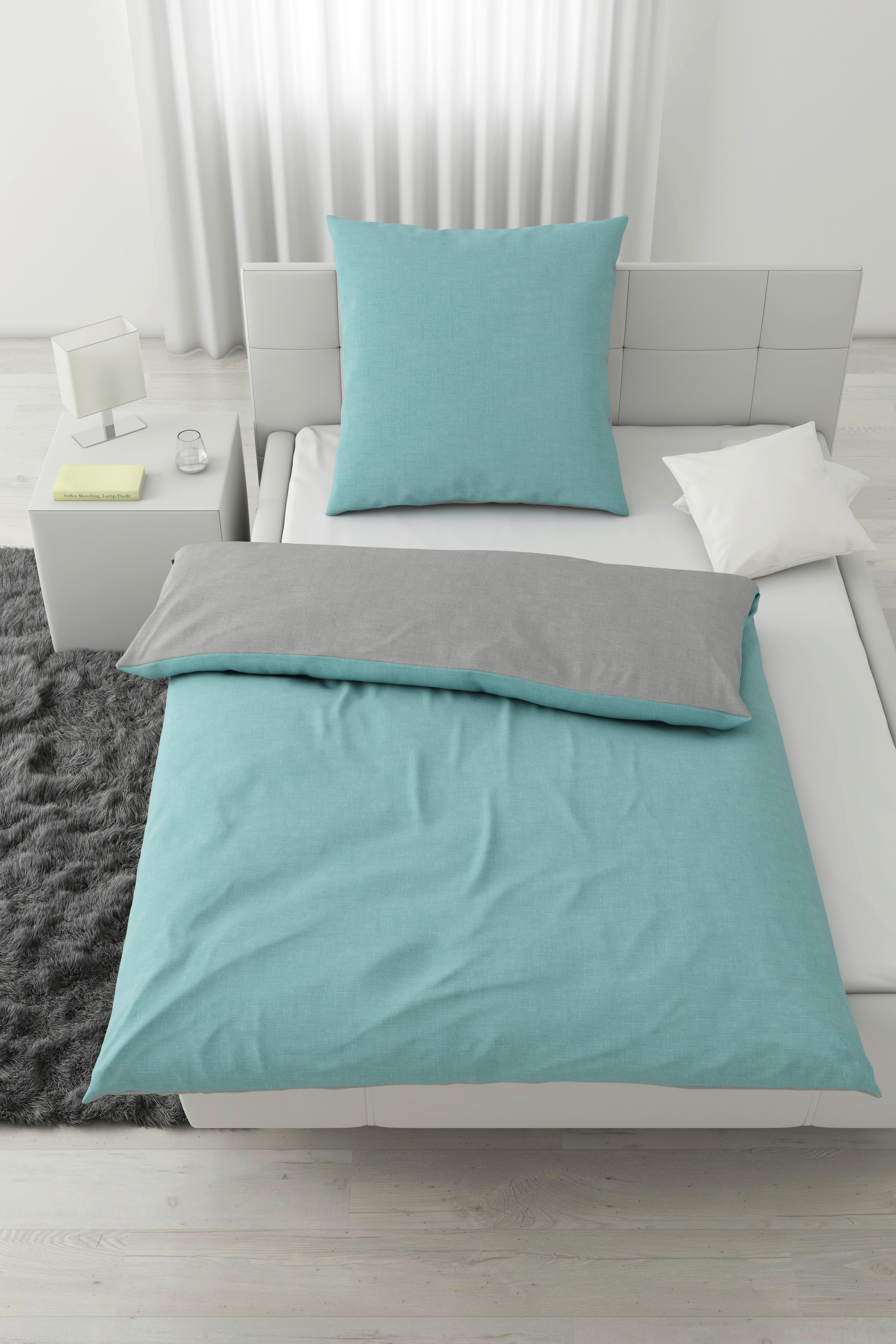 Bettwäsche Noah Wende in Hellblau ca. 135x200cm - Hellblau, Textil (135/200cm) - Modern Living