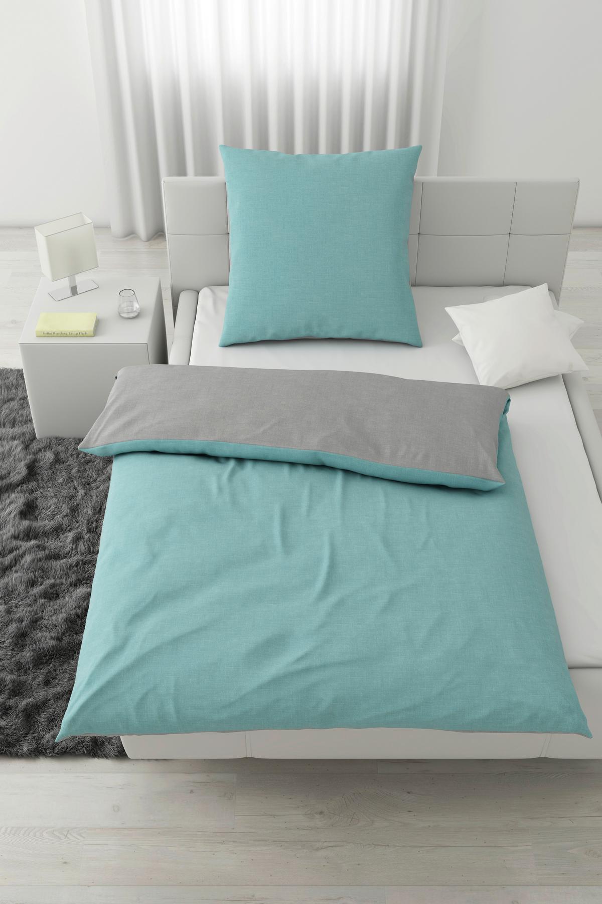 Bettwäsche Noah Wende in Hellblau ca. 135x200cm - Hellblau, Textil (135/200cm) - Modern Living