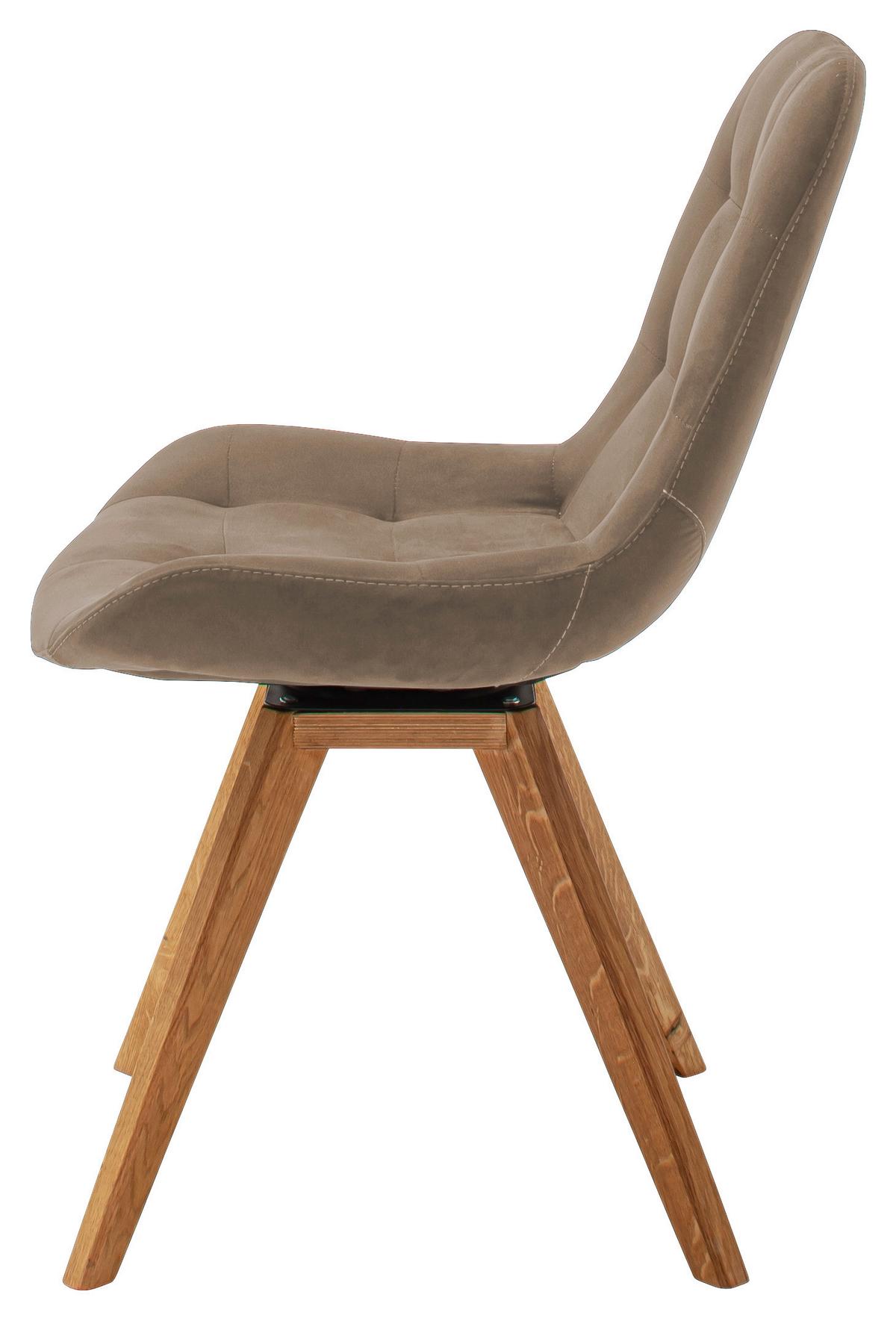 KRZESŁO BELFAST - cappuccino, Konventionell, tkanina/drewno (56/84/63cm) - Carryhome