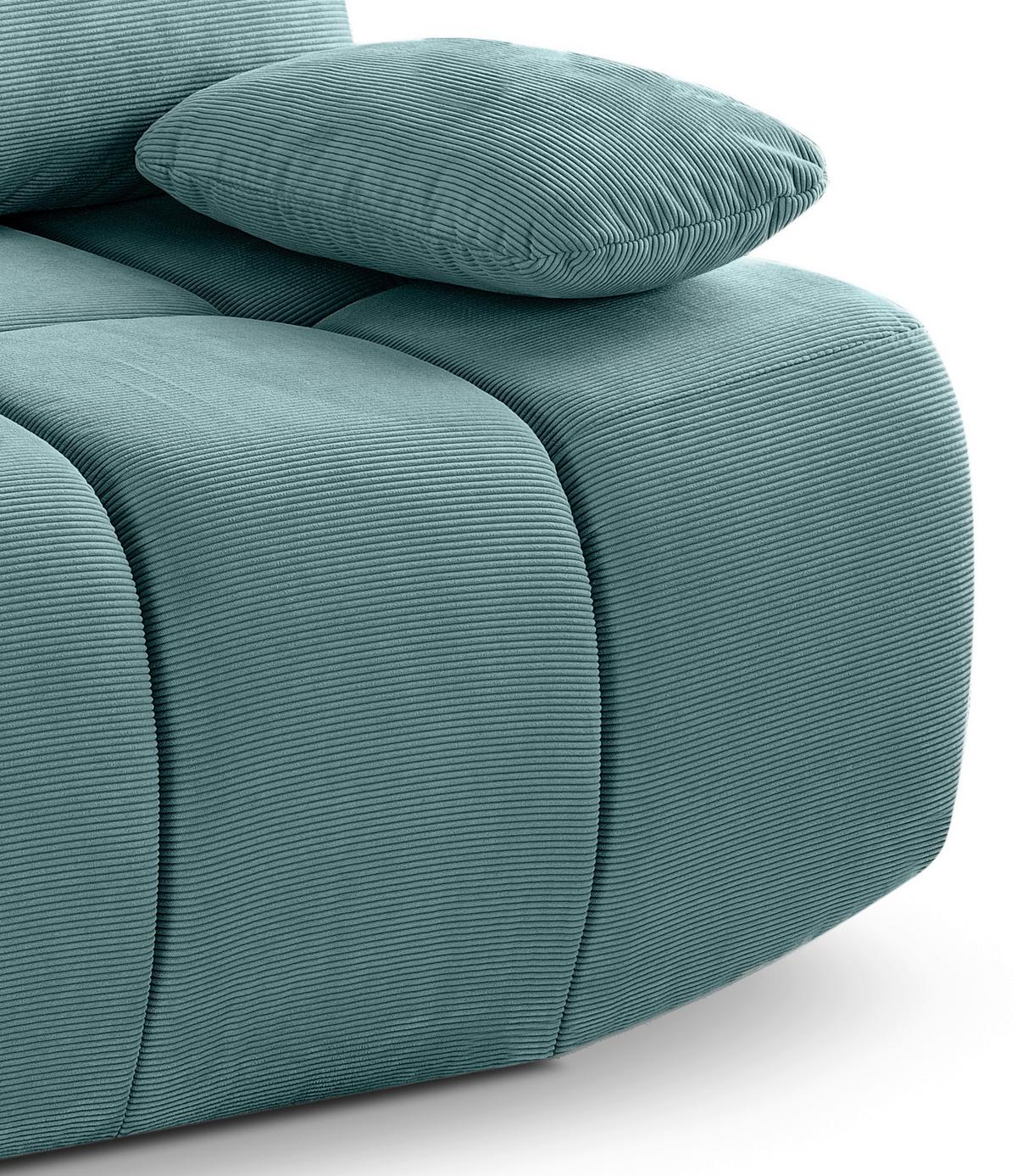 Schlafsofa Lauder Mintblau - Schwarz/Minttürkis, Basics, Holz/Kunststoff (207/93/105cm) - MID.YOU
