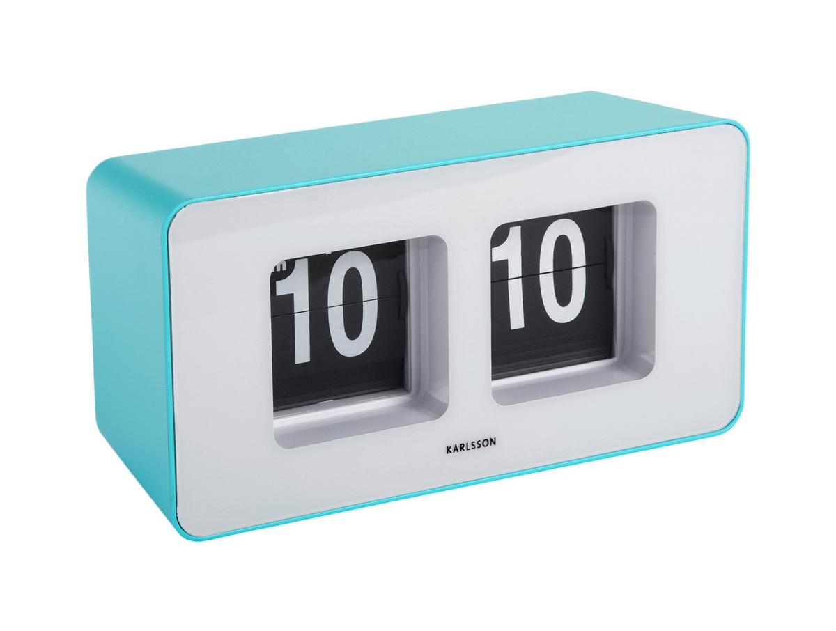 ZEGAR FUNKY FLIP - turkusowy, Basics, tworzywo sztuczne (18/7/9cm) - Karlsson