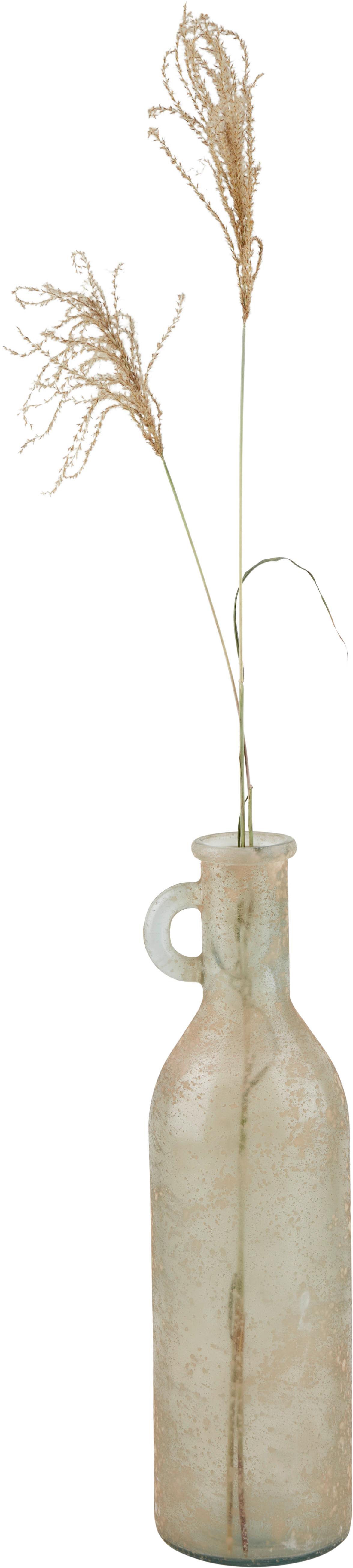Vaza Botellon - bež, steklo (14/50cm) - Premium Living