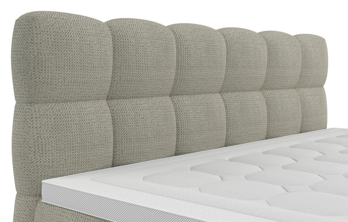 Boxspring Krevet Brisbane - crna/ecru, Trend, drvni materijal/drvo (120/200cm) - Premium Living