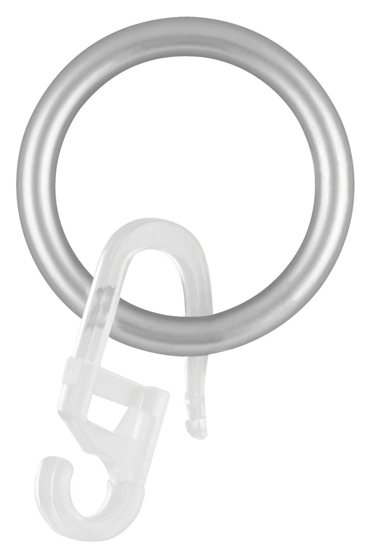 Ring Combi aus Metall, 10 Stück - Edelstahlfarben, MODERN, Metall - Modern Living