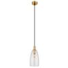 Hängeleuchte Garri max. 40 Watt - Messingfarben, KONVENTIONELL, Glas/Metall (14/120cm) - Globo