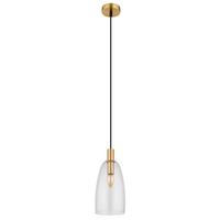 Hängeleuchte Garri max. 40 Watt - Messingfarben, KONVENTIONELL, Glas/Metall (14/120cm) - Globo