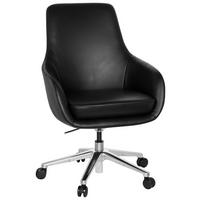 Pisarniški Stol Bareno, Črna - črna/barve aluminija, Moderno, kovina/umetna masa (65/104/54cm) - MID.YOU