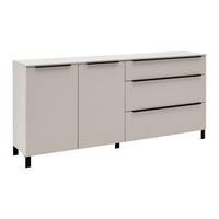 Sideboard GW-Fresno in Kaschmir - Kaschmir/Schwarz, Modern, Holzwerkstoff/Metall (192/89/40cm) - Premium Living