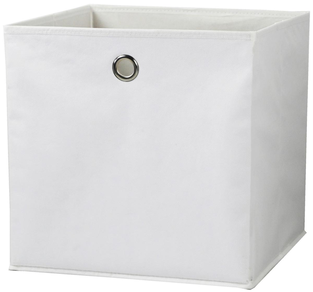 Faltbox Fibi in Weiss - Weiss, Konventionell, Karton/Textil (30/30/30cm) - Based