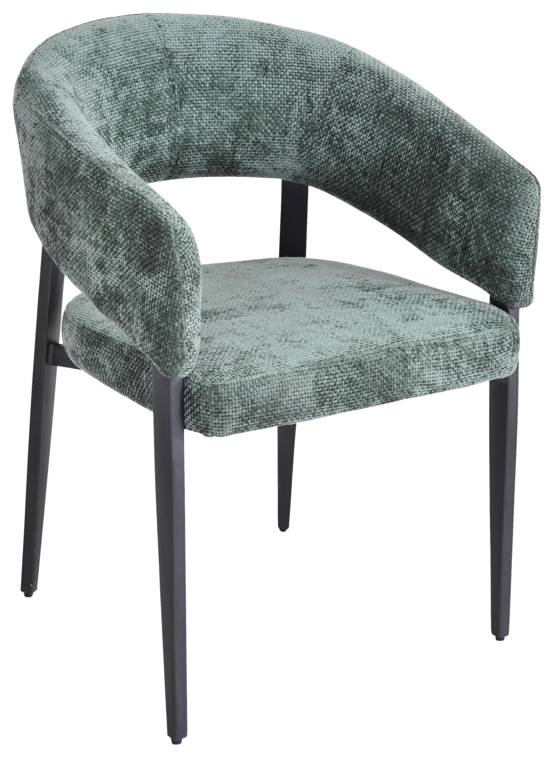 Scaun ASTRA - verde/negru, Modern, metal/textil (59,5/83/58,5cm) - Premium Living