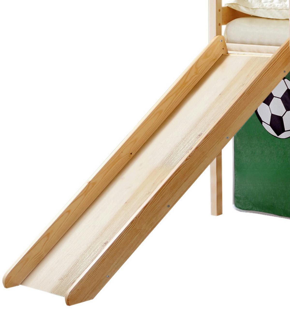 Spielbett "Manuel",aus Kiefer, kieferfarben/dunkelgrün - Dunkelgrün/Kieferfarben, Natur, Holz (90/200cm) - MID.YOU