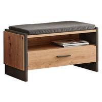 SIEDZISKO DO PRZEDPOKOJU FLASH - antracytowy/czarny, Trend, materiał drewnopochodny/tworzywo sztuczne (87,1/47,9/41,3cm) - Hom`in