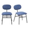 Stuhl-Set Pino 2er-Set Blau - Blau/Schwarz, MODERN, Holz/Textil (46/80/55cm) - Bessagi Home