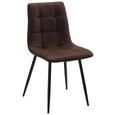 Stol Nino - črna/rjava, Trendi, kovina/tekstil (46/89/54,5cm) - Modern Living Stol Nino - črna/rjava, Trendi, kovina/tekstil (46/89/54,5cm) - Modern Living
