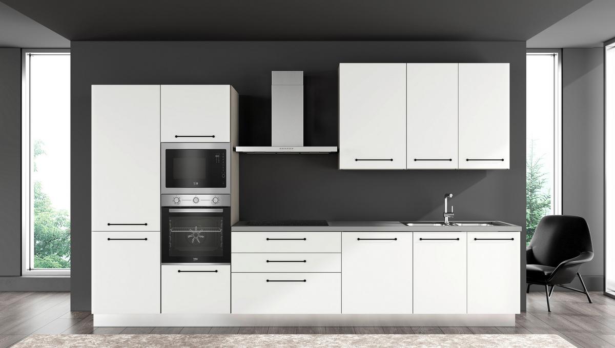 Blok Kuhinja S Aparatima Line 360 - bijela/siva, Konvencionalno, drvo/metal (360/216-240/60cm) - Mömax