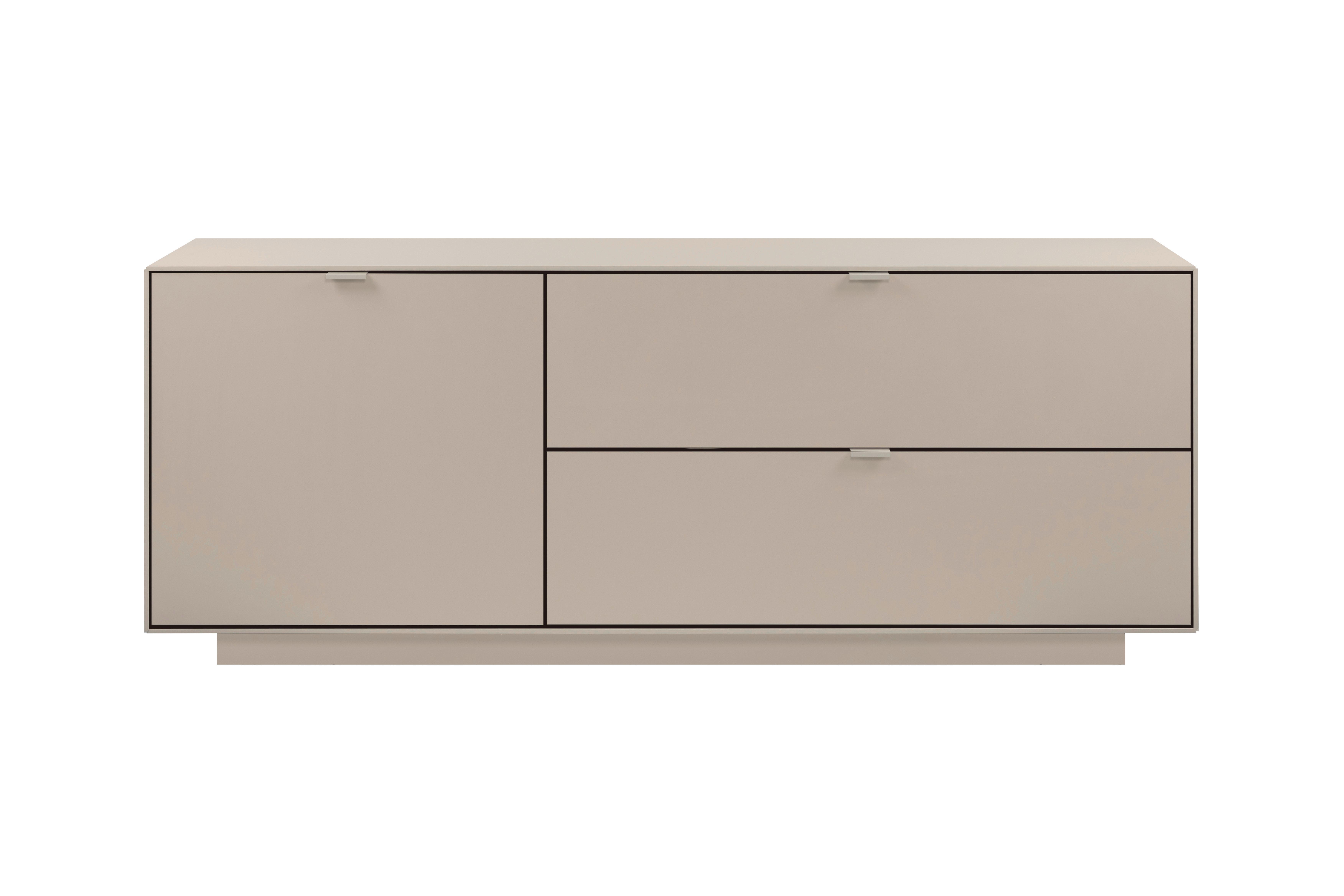 KOMODA NISKA SIVAS 57A LOWBOARD - kolor piaskowy, Design, materiał drewnopochodny/tworzywo sztuczne (160/62/37,5cm) - MID.YOU