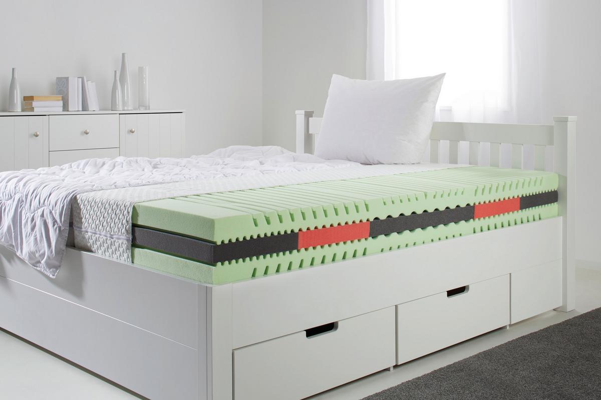 Kaltschaummatratze ca. 90x200cm - Weiss, Textil (90/200cm) - Premium Living