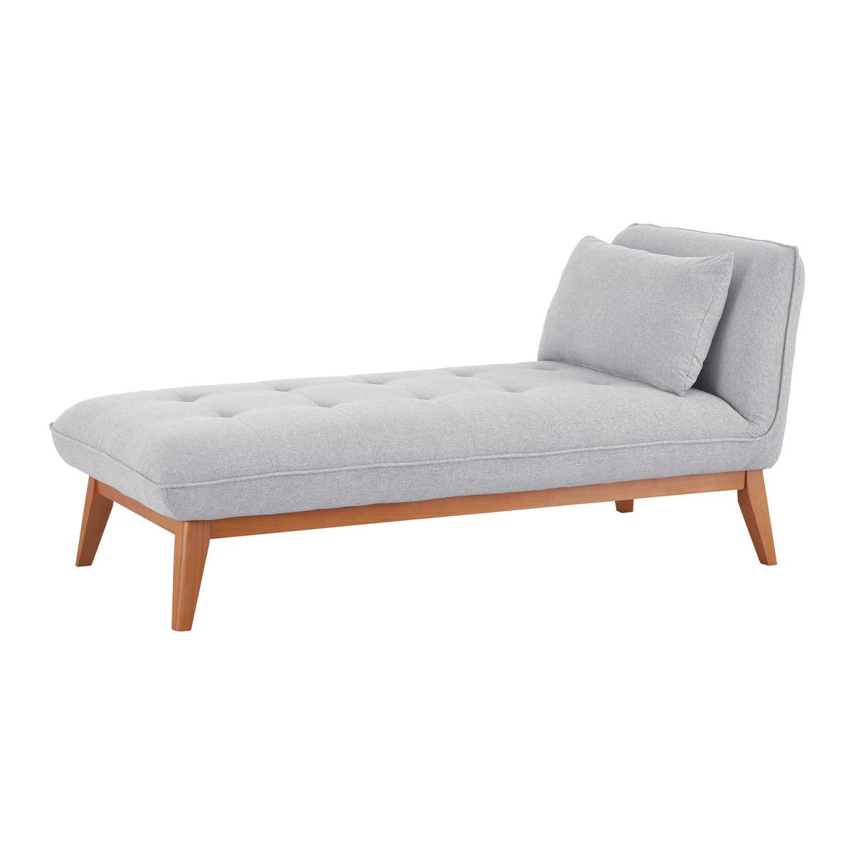 Počivalnik Liza, Svetlo Siv - siva, Moderno, tekstil/les (166/85/78cm) - Bessagi Home