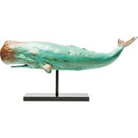 RYBA DEKORACYJNA 30349  WHALE BASE - kolor brązu/turkusowy, Trend, tworzywo sztuczne/metal (77/38,5/17,5cm) - Kare-Design