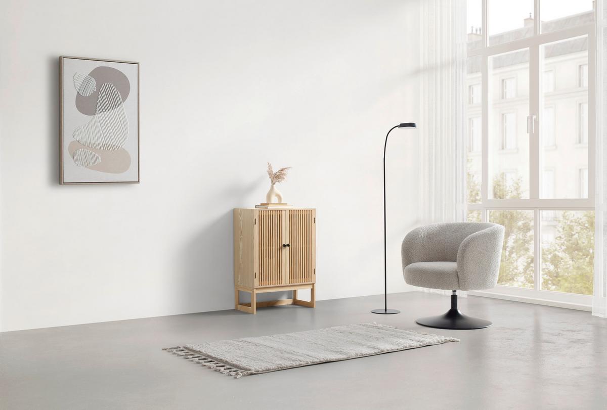 Kommode Cosma Naturfarben - Schwarz/Naturfarben, MODERN, Holz/Holzwerkstoff - Mömax