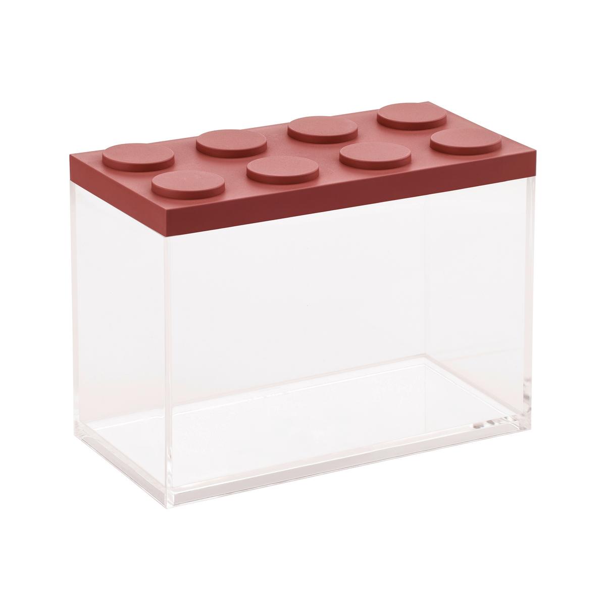 Vorratsdose Giova ca. 2 l - Transparent/Rot, Kunststoff (10/20/15,5cm)